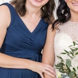 Azazie Oceana Bridesmaids Dress Size A 12 - Dark Navy